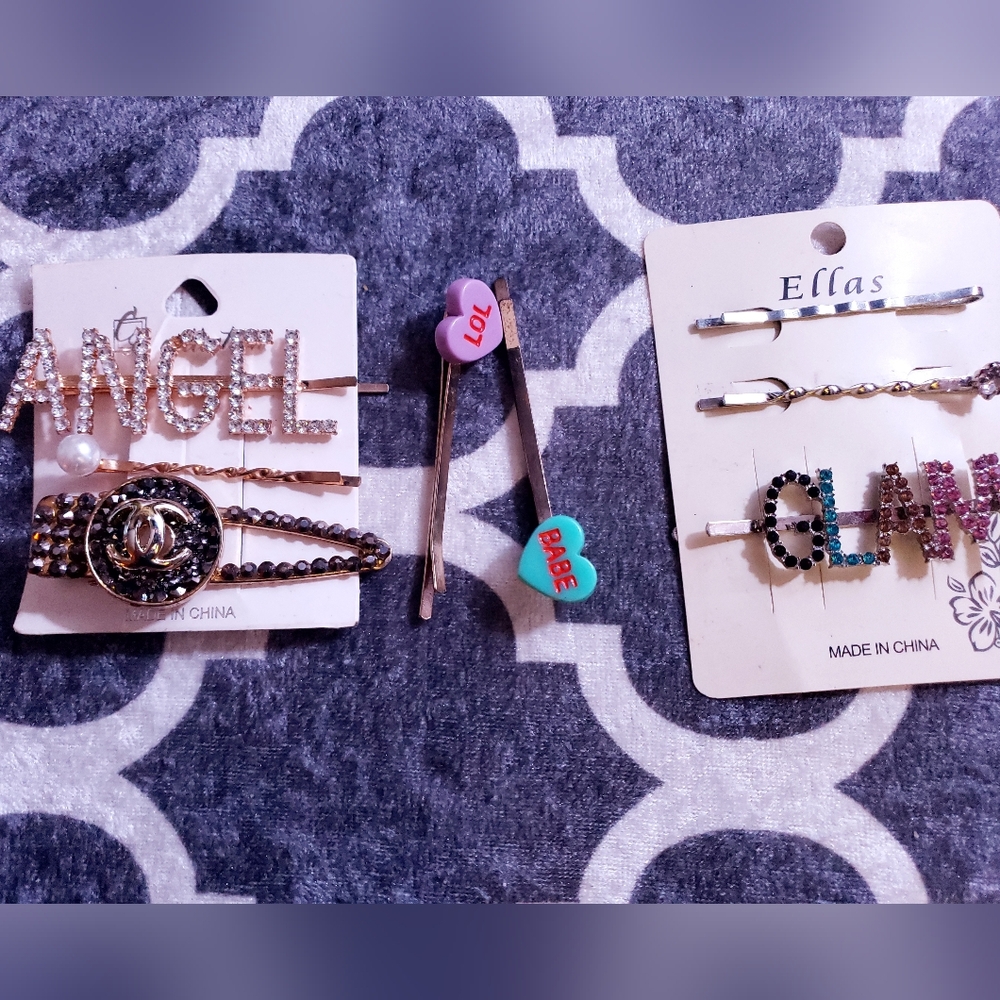 LOT OF 8 HAIR CLIPS